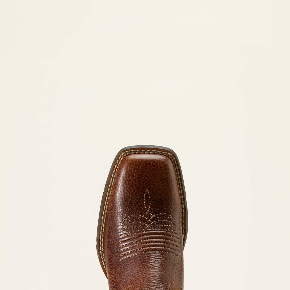 Round Up Holly Wide Square Toe Western Boot Women - BEASTY BROWN/METALLIC SEA