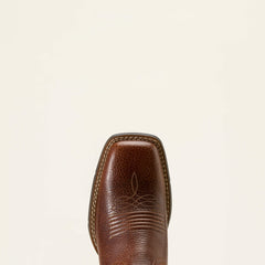 Round Up Holly Wide Square Toe Western Boot Women - BEASTY BROWN/METALLIC SEA