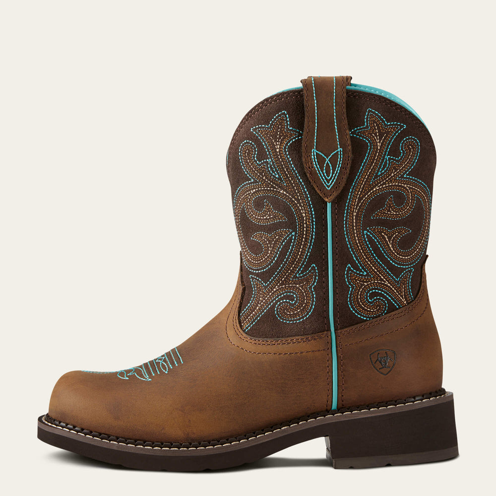 Fatbaby Heritage Western Boot Women - DISTRESSED BROWN/FUDGE
