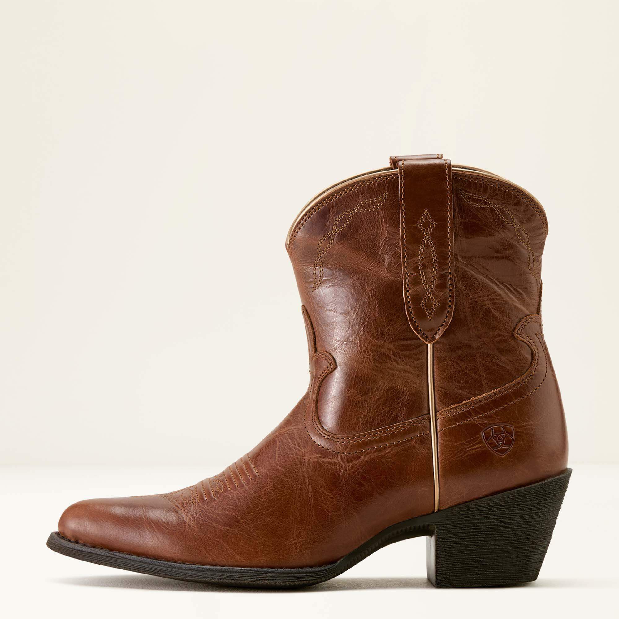 Maggie J Toe Western Boot Women - AGED SIENNA