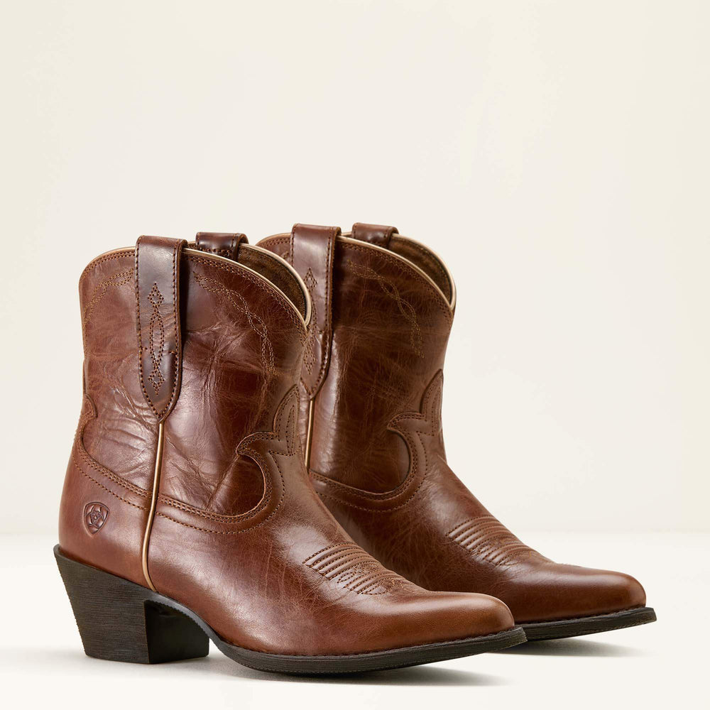 Maggie J Toe Western Boot Women - AGED SIENNA