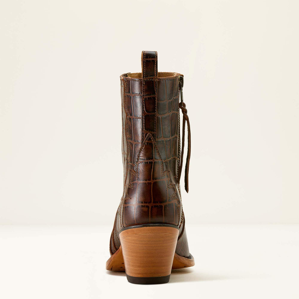 Jade X Toe Western Boot Women - LUXE ESPRESSO CROC PRINT