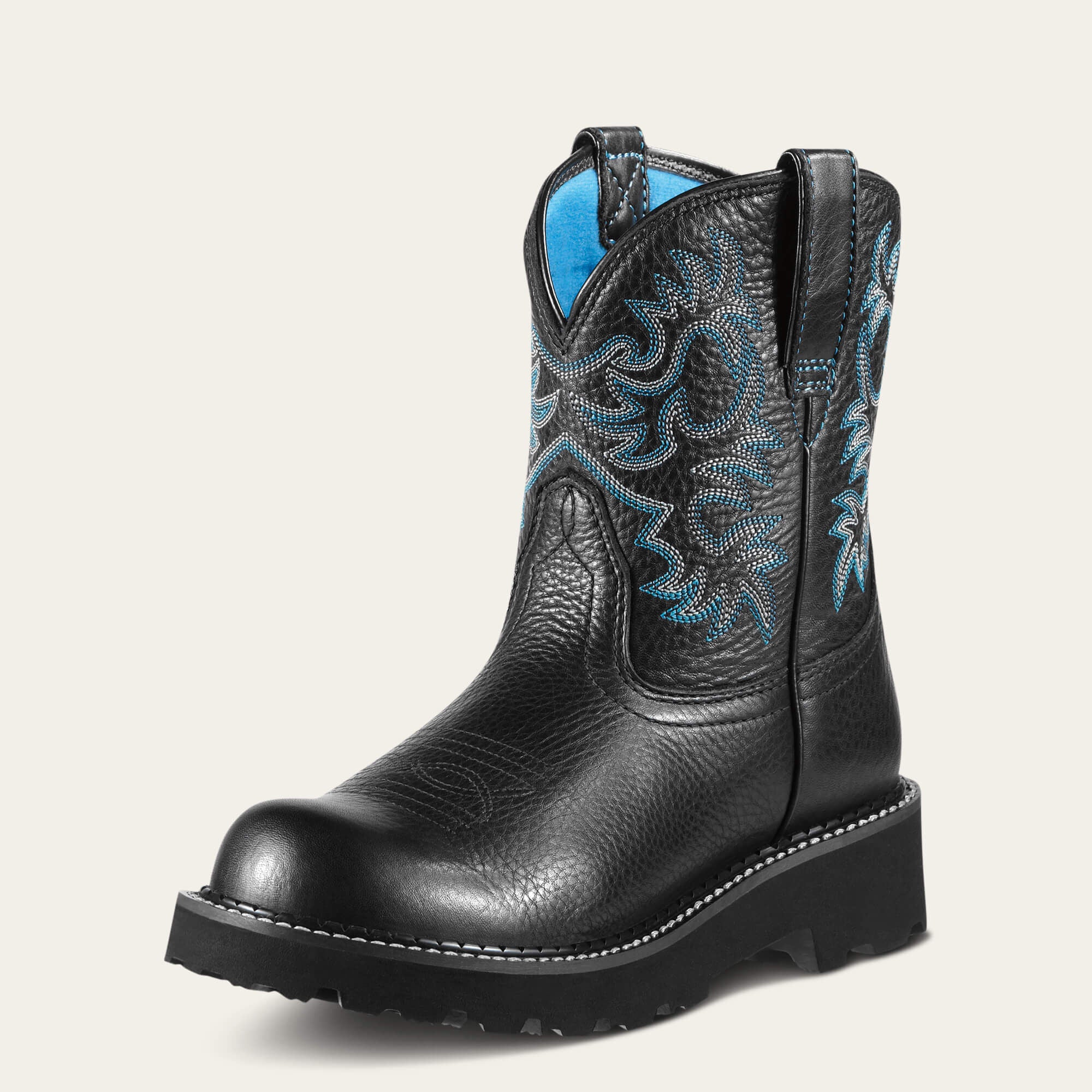 Fatbaby Western Boot Women - BLACK DEERTAN