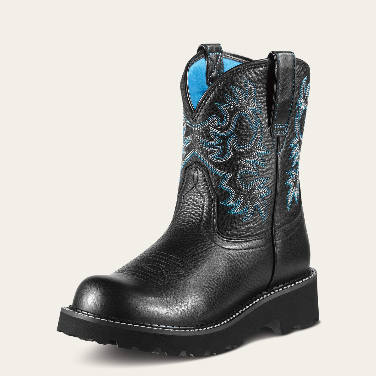 Fatbaby Western Boot Women - BLACK DEERTAN