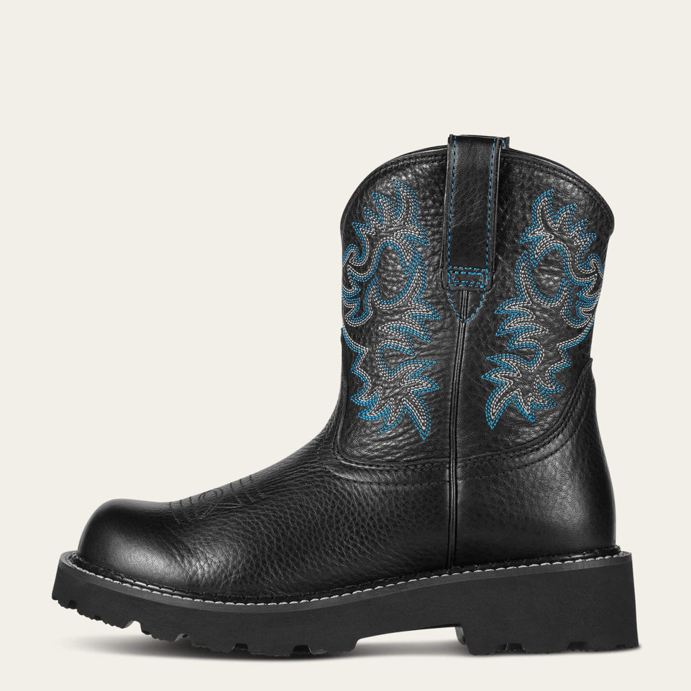 Fatbaby Western Boot Women - BLACK DEERTAN