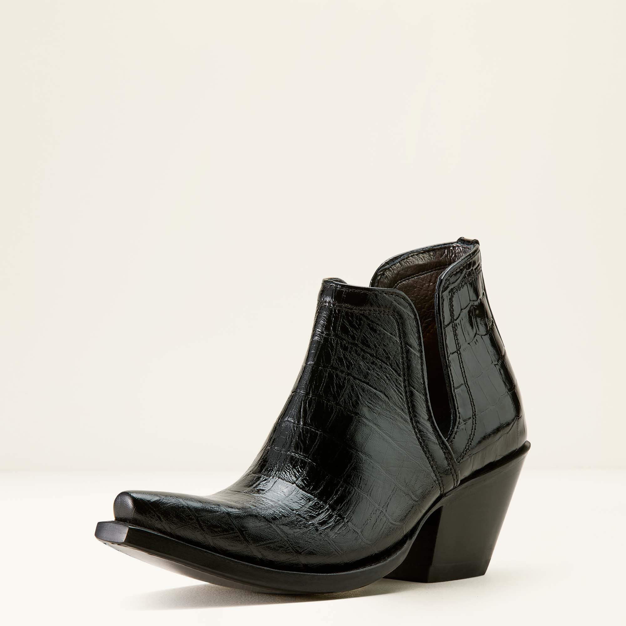 Dixon X Toe Western Boot Women - LUXE CAVIAR CROC PRINT