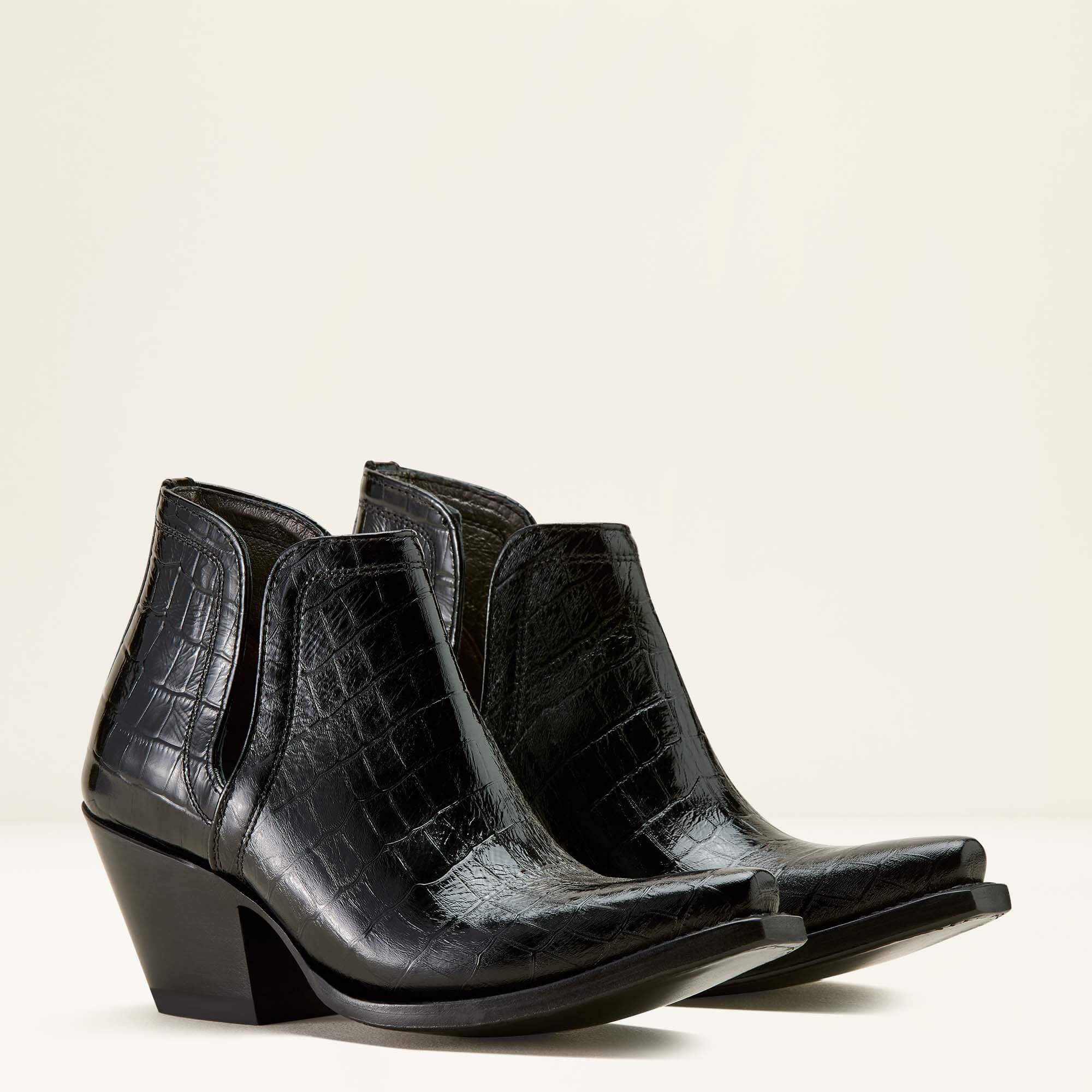 Dixon X Toe Western Boot Women - LUXE CAVIAR CROC PRINT