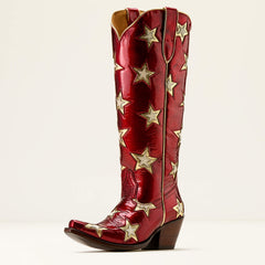 Casanova Star X Toe Western Boot Women - CHERRY HEAT