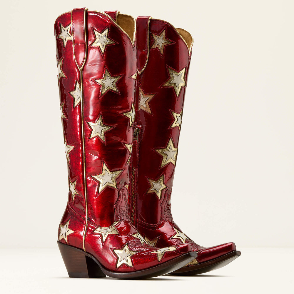 Casanova Star X Toe Western Boot Women - CHERRY HEAT