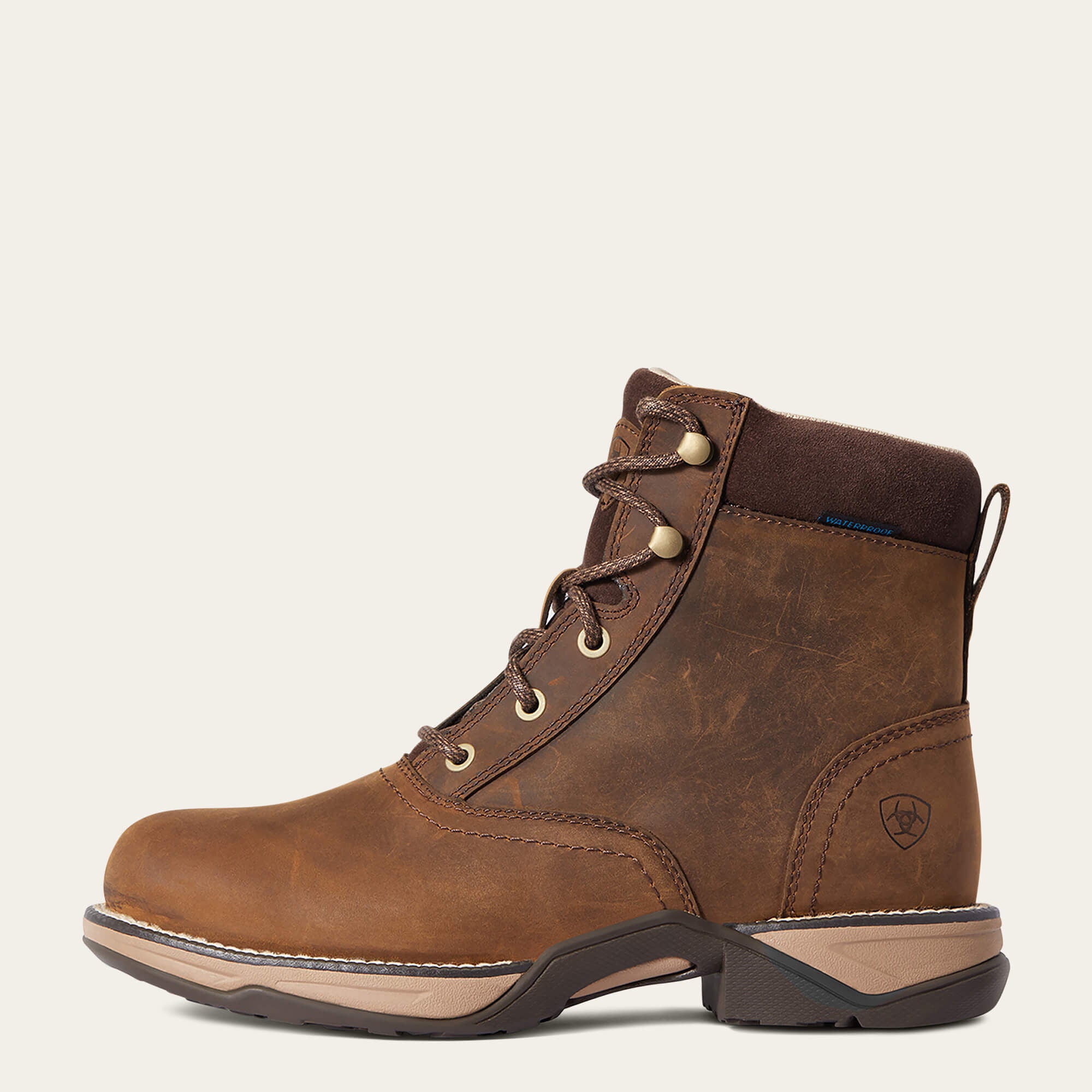 Anthem Round Toe Lacer Waterproof Boot Women - DISTRESSED BROWN