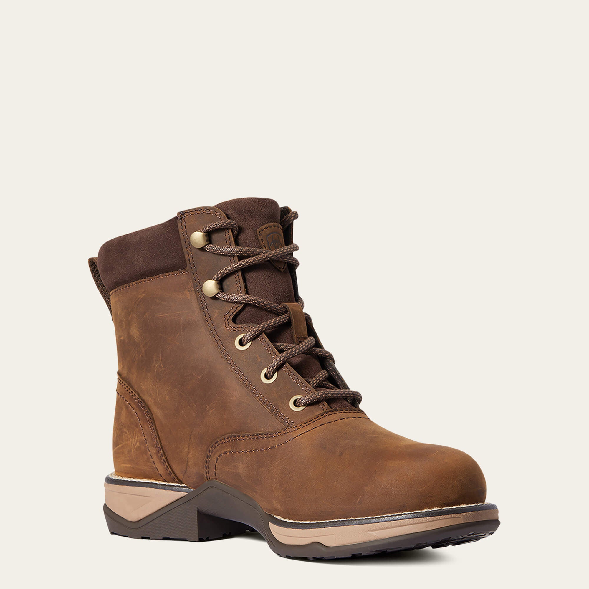 Anthem Round Toe Lacer Waterproof Boot Women - DISTRESSED BROWN
