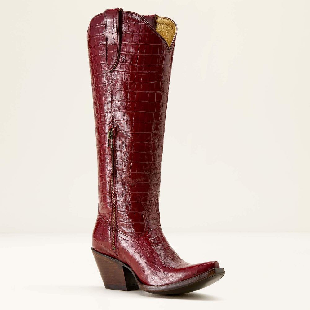 Casanova X Toe Western Boot Women - LUXE DUBONNET CROC PRINT