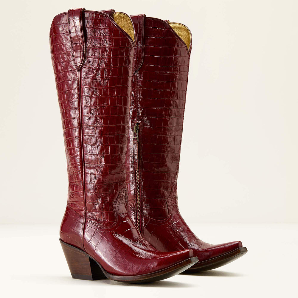 Casanova X Toe Western Boot Women - LUXE DUBONNET CROC PRINT