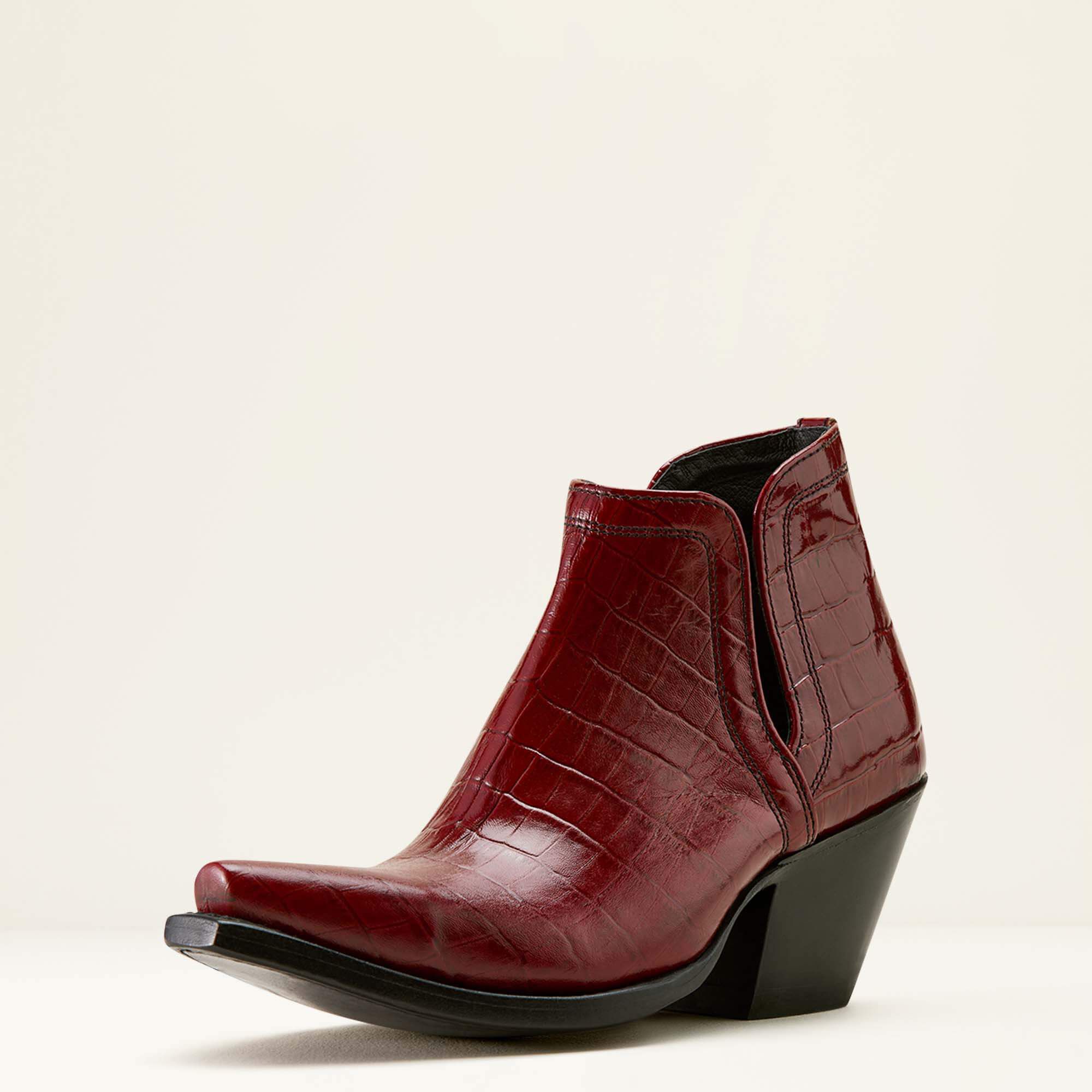 Dixon X Toe Western Boot Women - LUXE DUBONNET CROC PRINT