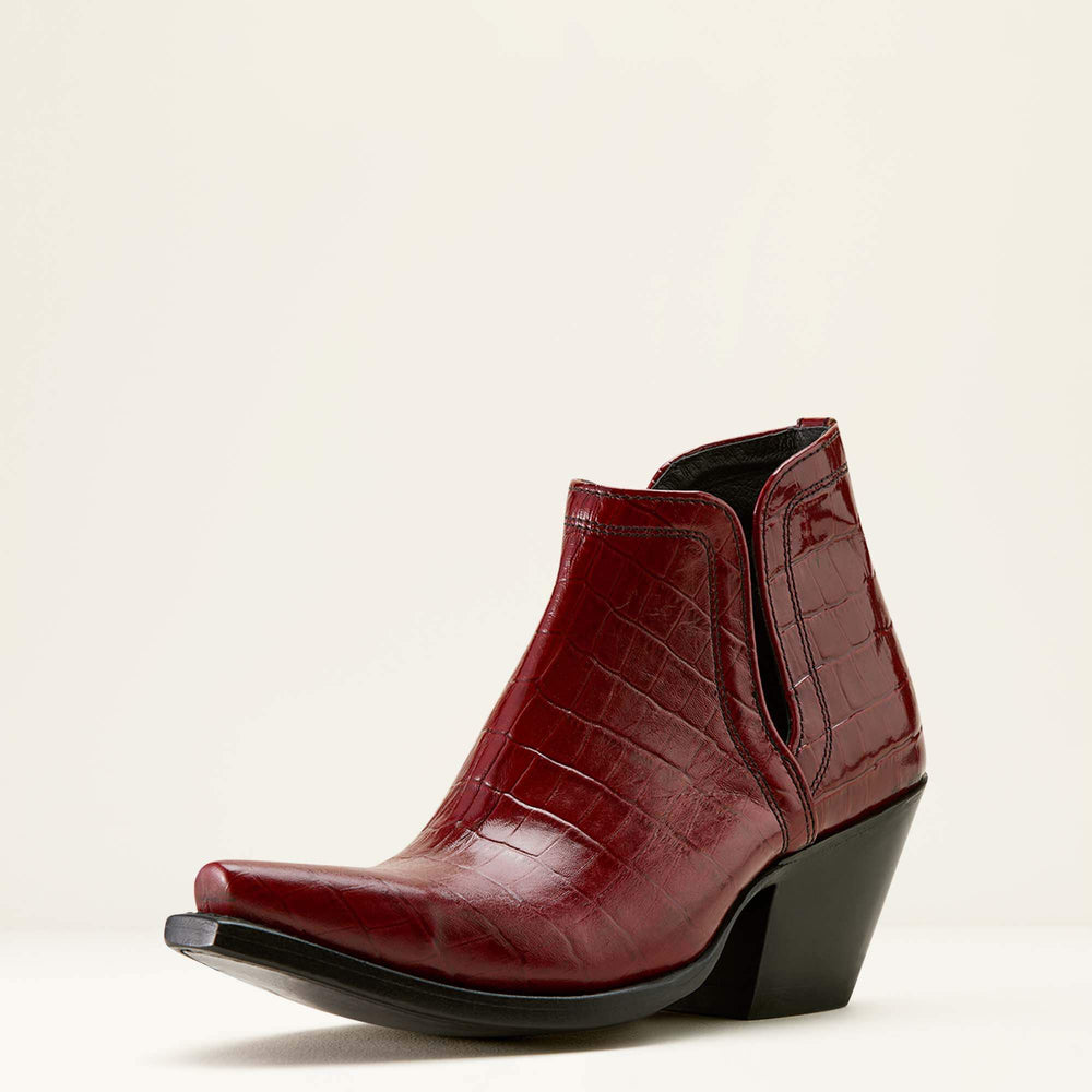 Dixon X Toe Western Boot Women - LUXE DUBONNET CROC PRINT