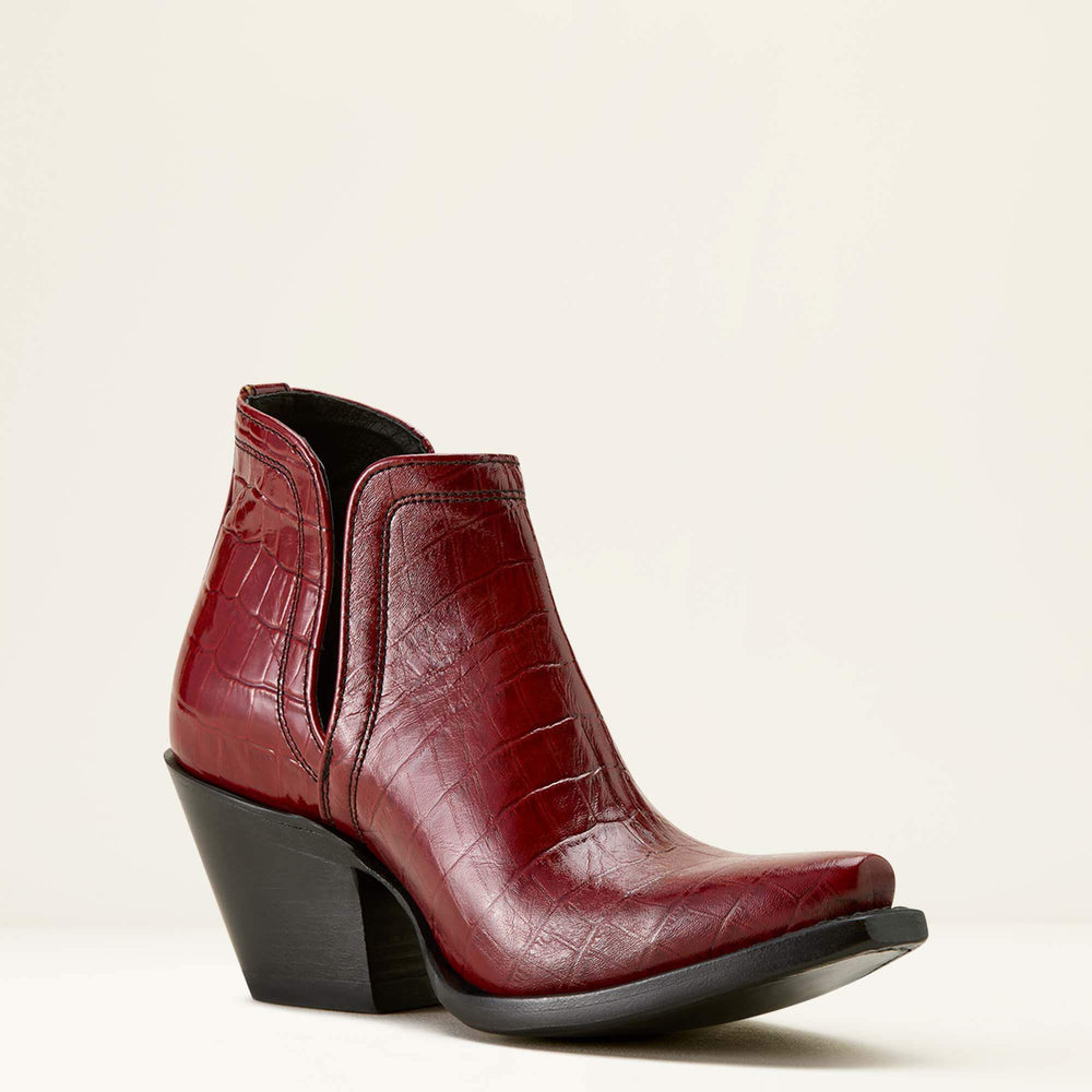 Dixon X Toe Western Boot Women - LUXE DUBONNET CROC PRINT