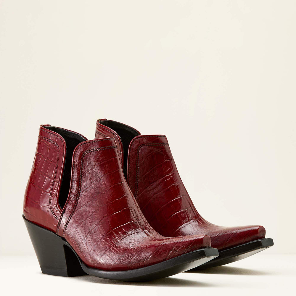 Dixon X Toe Western Boot Women - LUXE DUBONNET CROC PRINT