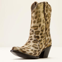 Julietta J Toe Western Boot Women - GILDED LEOPARD HAIR ON