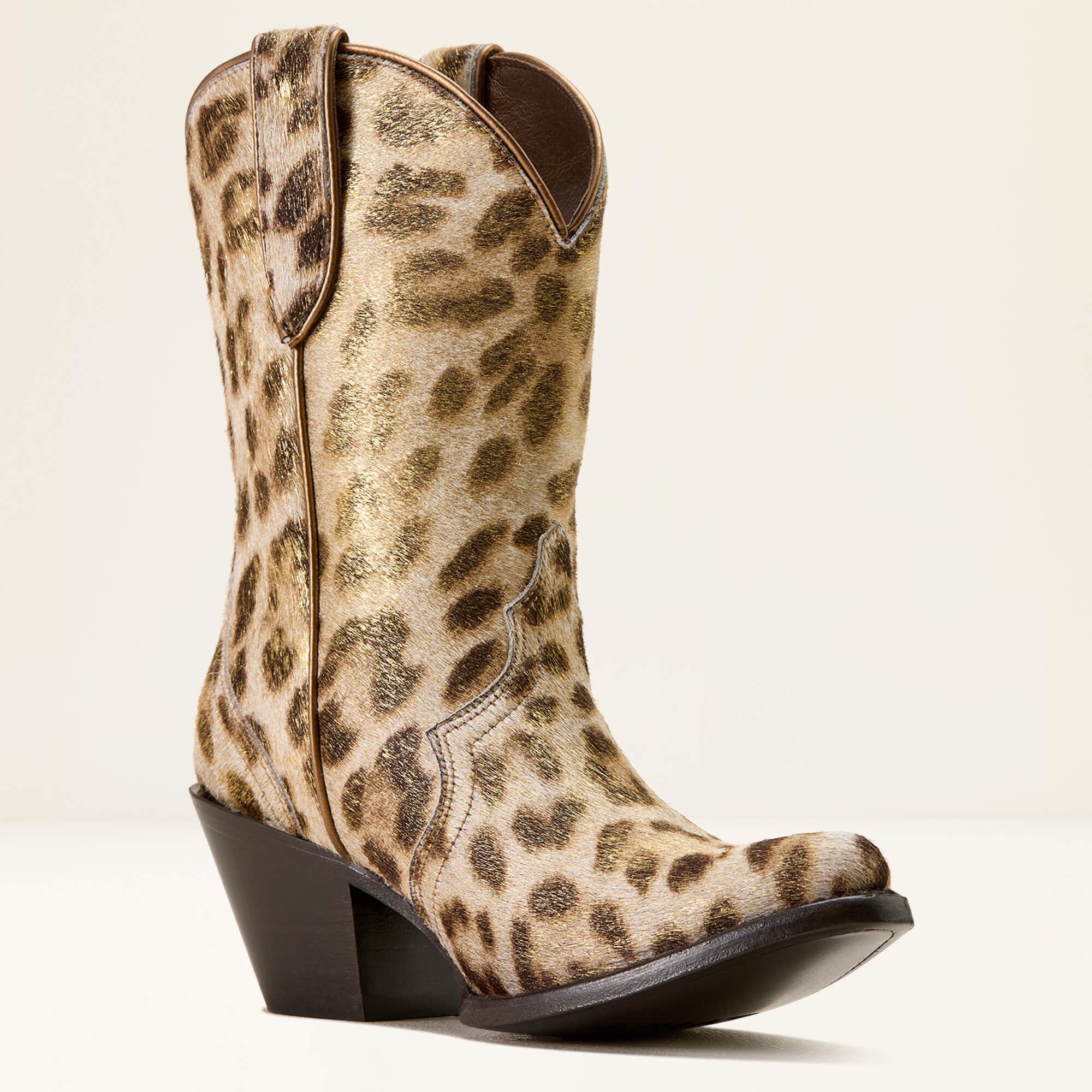 Julietta J Toe Western Boot Women - GILDED LEOPARD HAIR ON