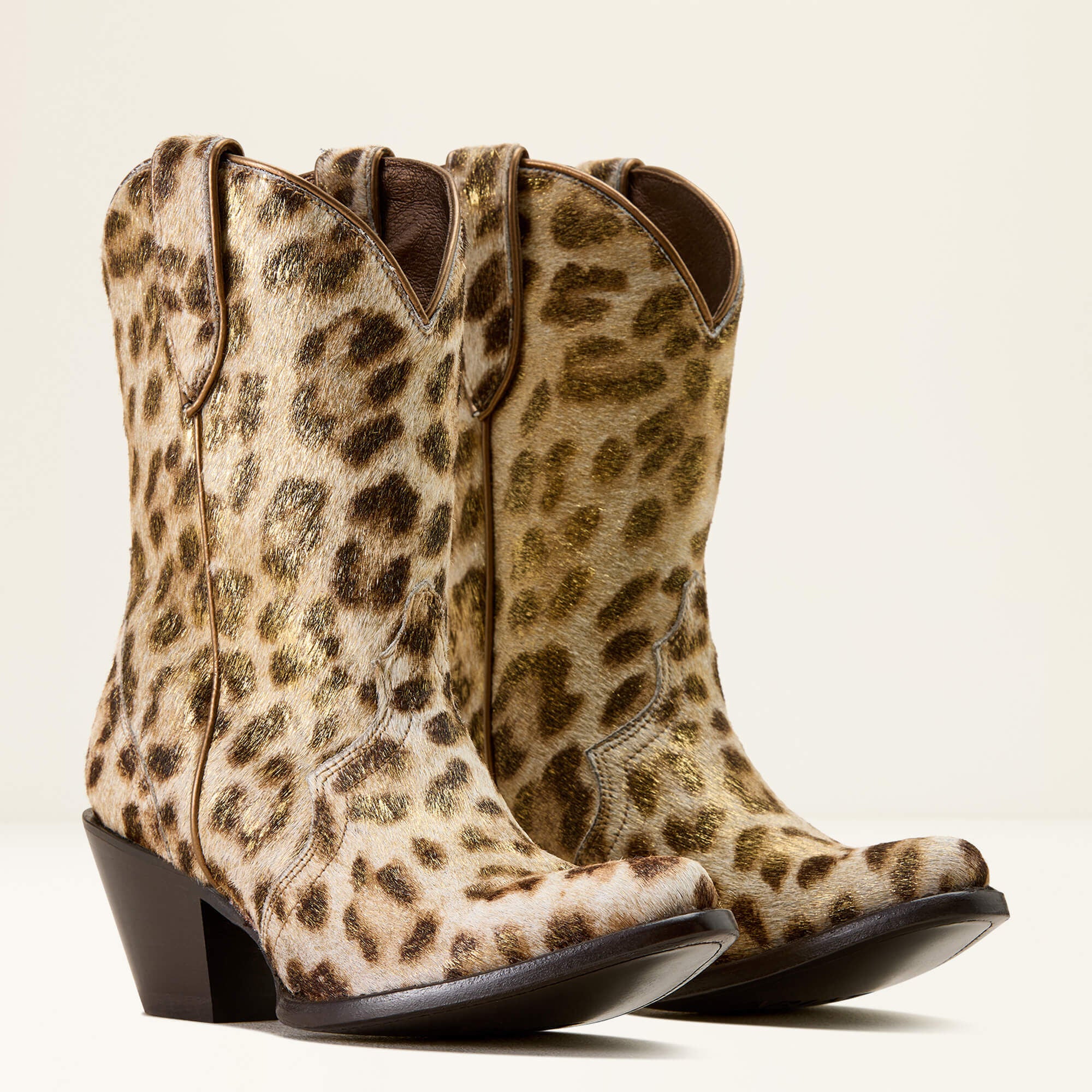 Julietta J Toe Western Boot Women - GILDED LEOPARD HAIR ON