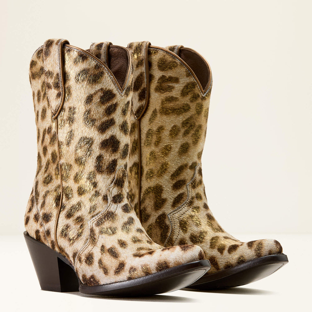 Julietta J Toe Western Boot Women - GILDED LEOPARD HAIR ON