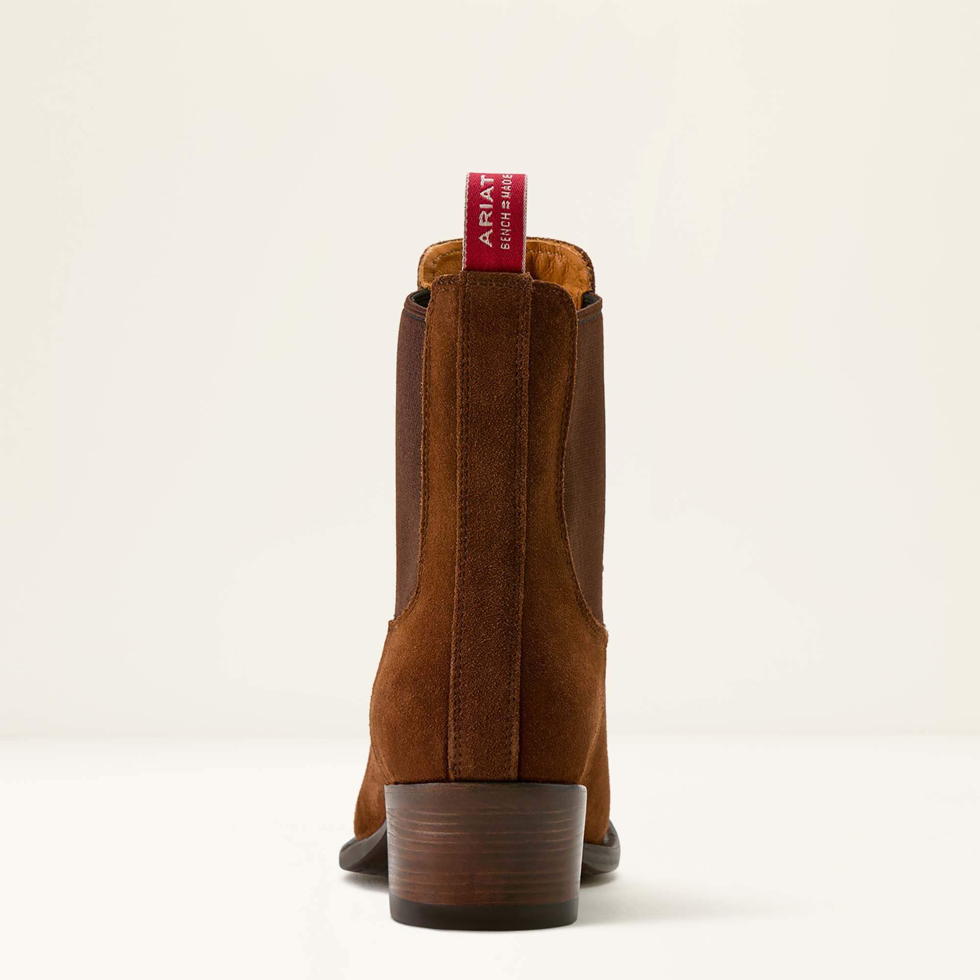 Bench Made Eleanor Almond Toe Chelsea Boot Women - CHESTNUT SUEDE