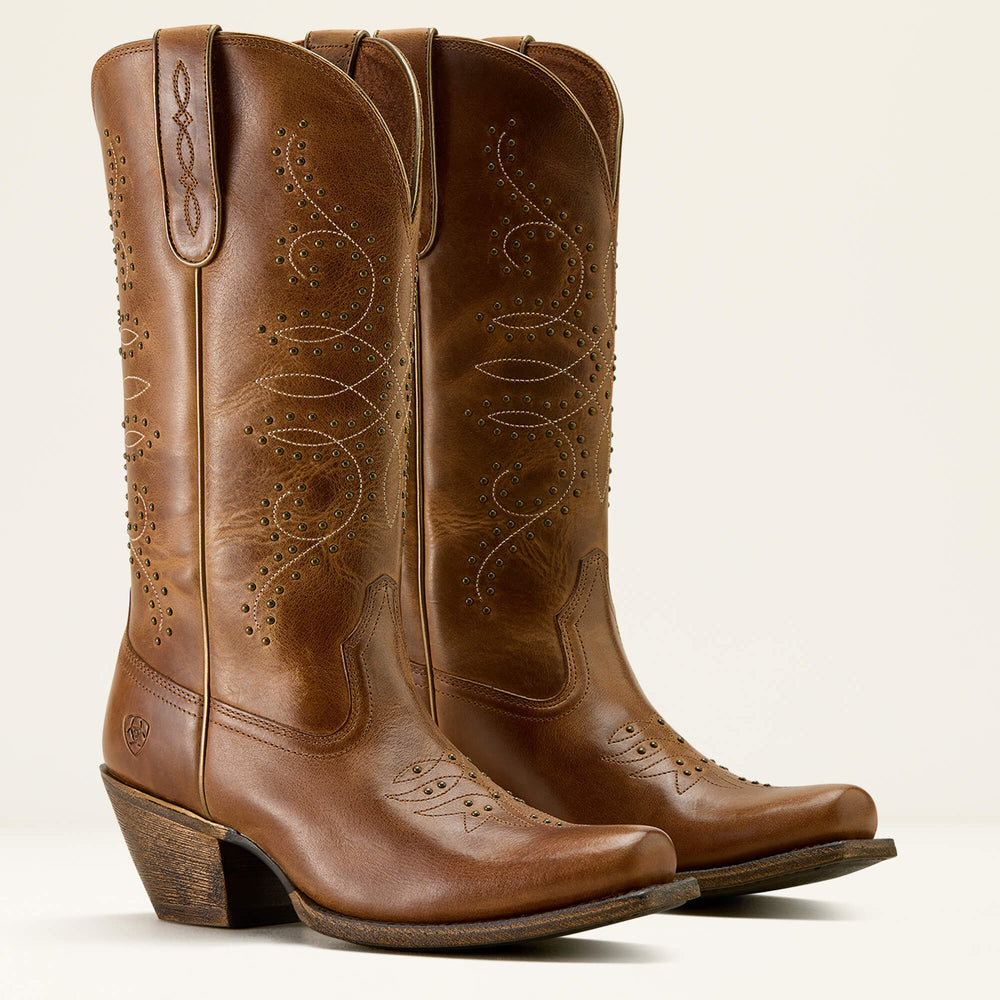 Madison Square Toe Western Boot Women - WHEAT BROWN