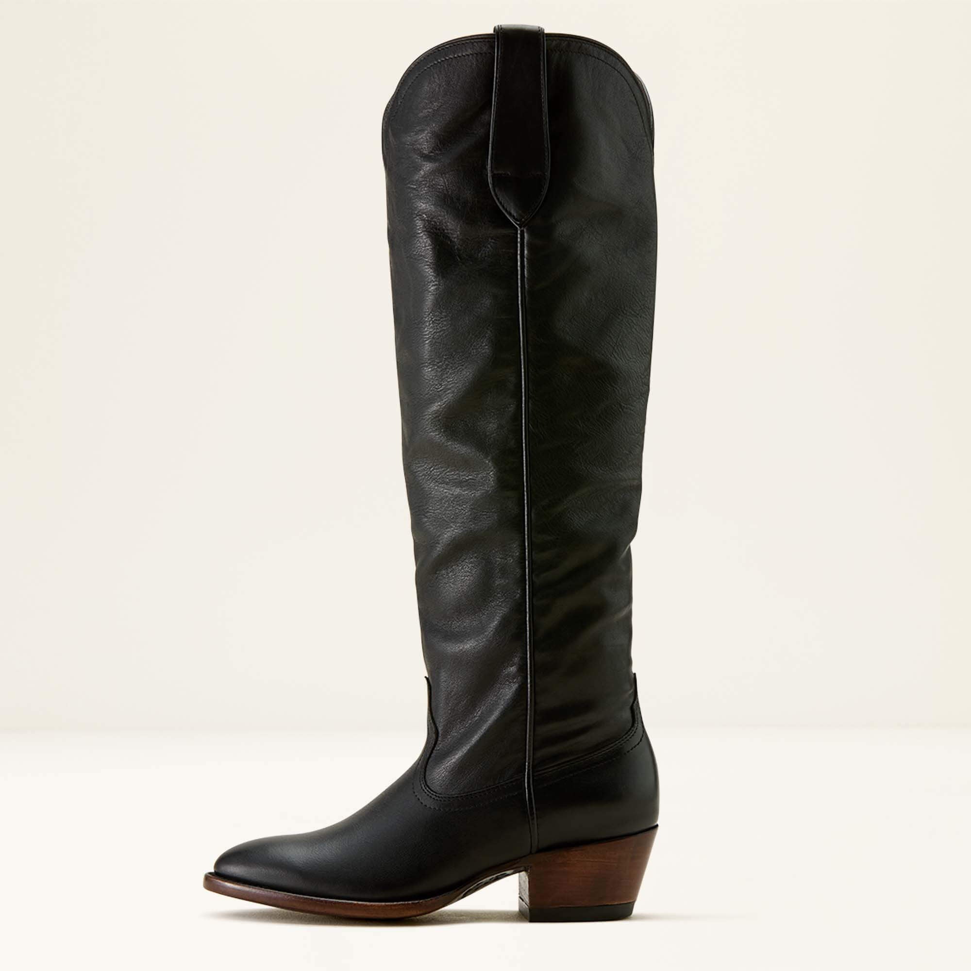 Bench Made Chaney Almond Toe Western Boot Women - CARBON BLACK