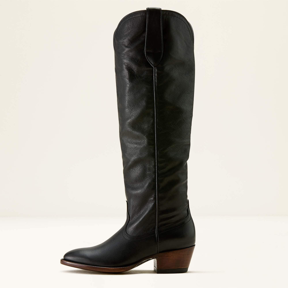 Bench Made Chaney Almond Toe Western Boot Women - CARBON BLACK
