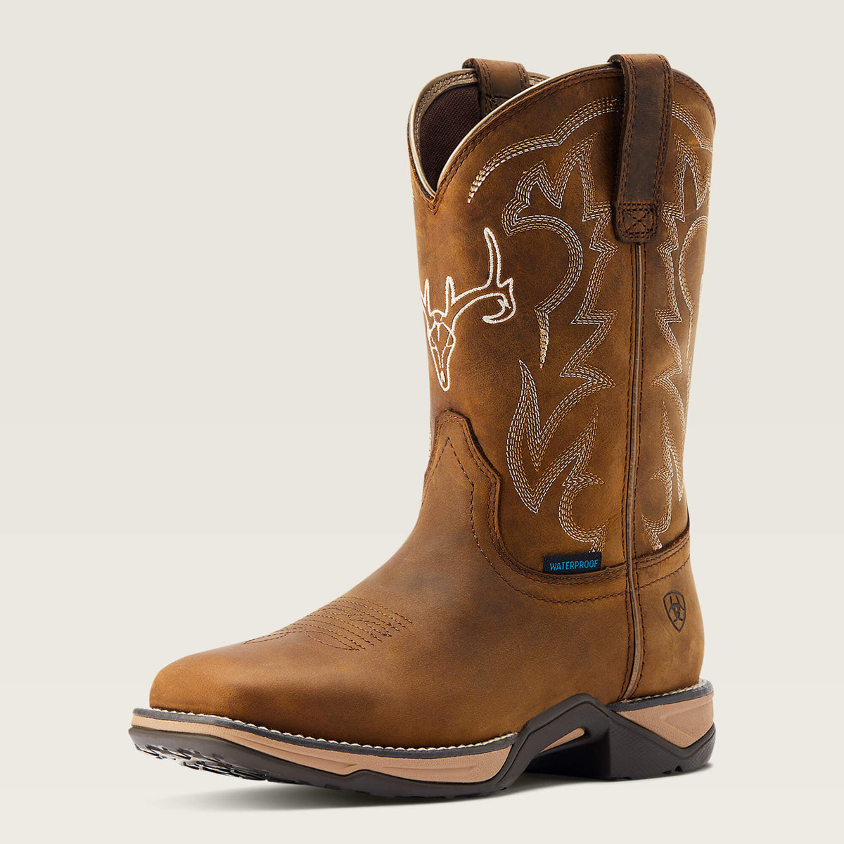 Anthem Deer Waterproof Western Boot Women - DISTRESSED BROWN