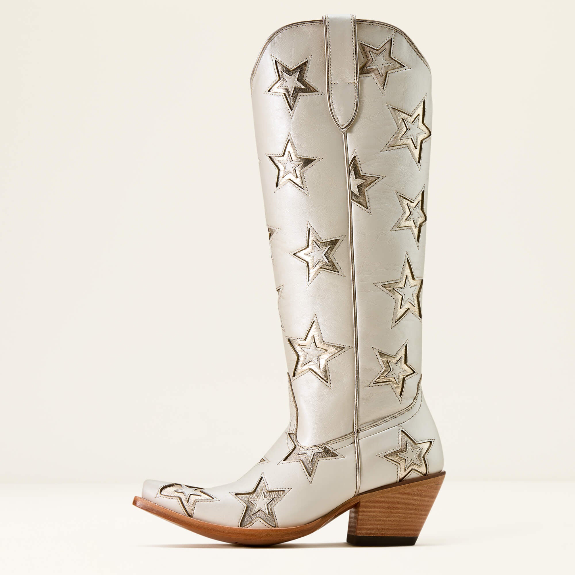 Casanova Star X Toe Western Boot Women - IVORY PEARL