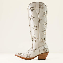 Casanova Star X Toe Western Boot Women - IVORY PEARL