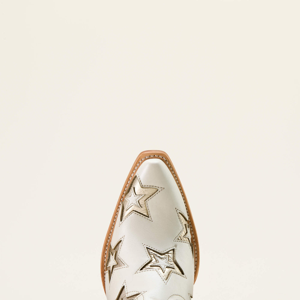Casanova Star X Toe Western Boot Women - IVORY PEARL