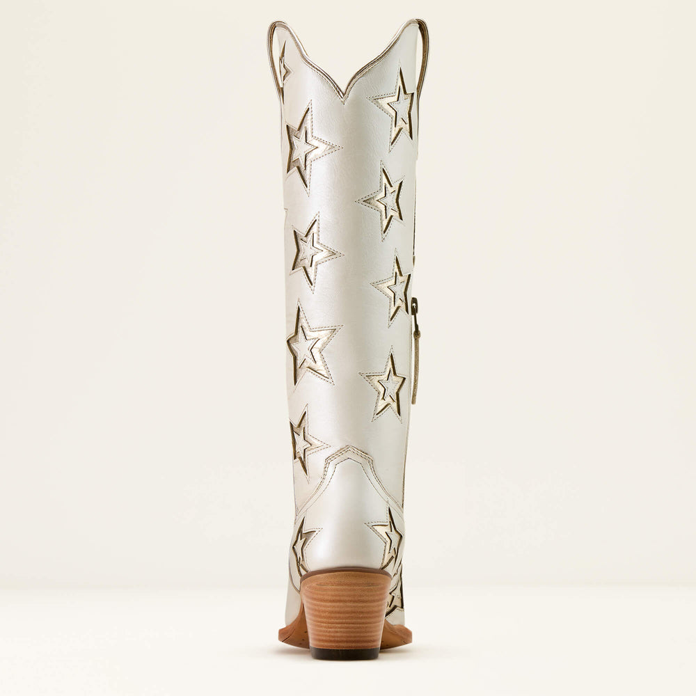 Casanova Star X Toe Western Boot Women - IVORY PEARL