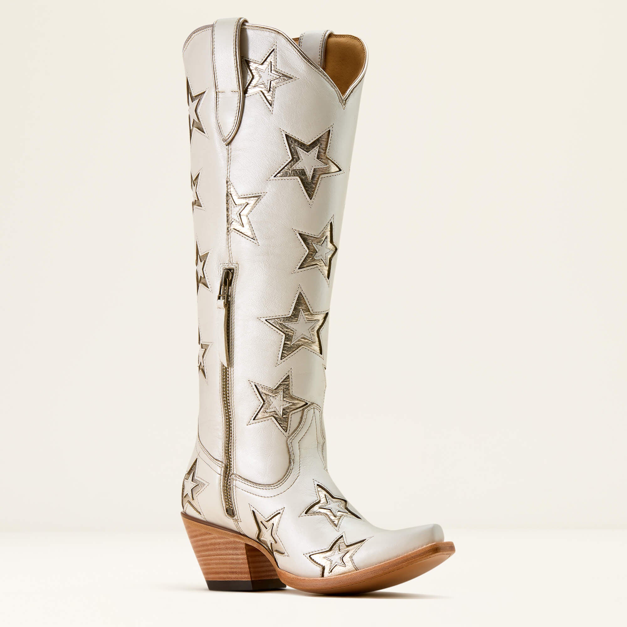Casanova Star X Toe Western Boot Women - IVORY PEARL
