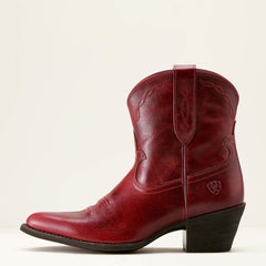 Maggie J Toe Western Boot Women - BARN RED