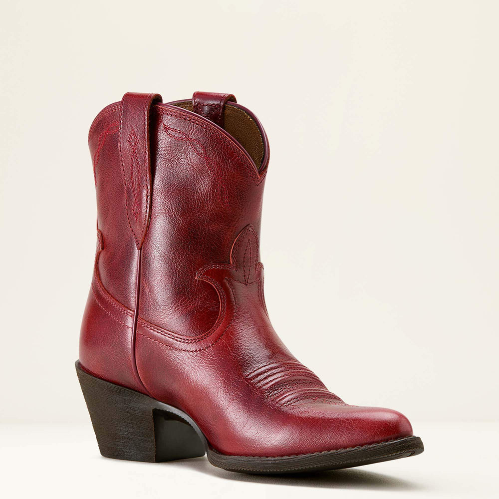 Maggie J Toe Western Boot Women - BARN RED
