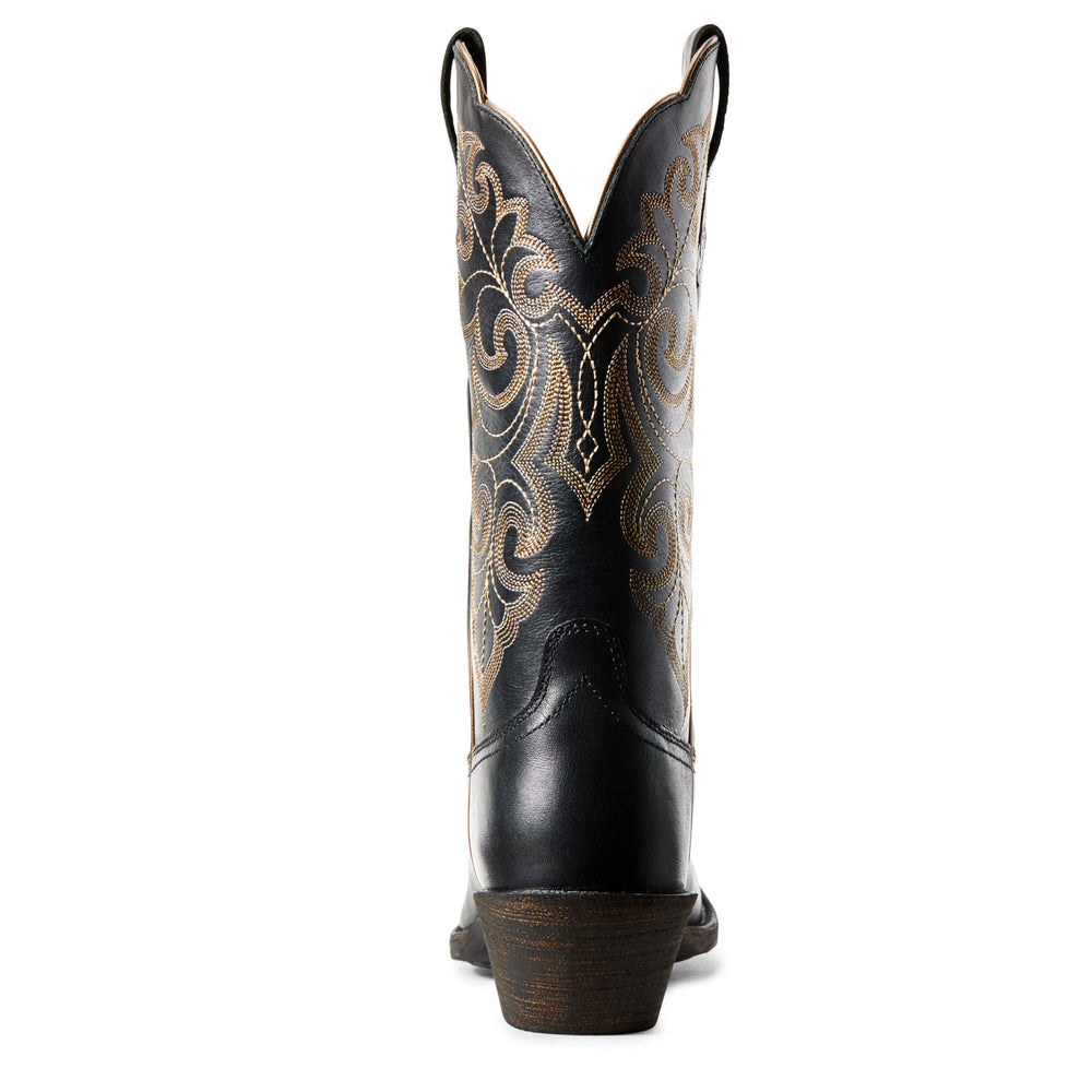 Round Up Square Toe Western Boot Women - LIMOUSINE BLACK