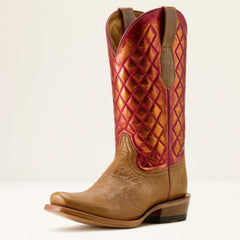 Futurity Denton Narrow Cutter Toe Western Boot Women - MAPLE SUGAR/TEQUILA SUNRISE