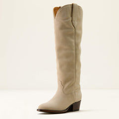 Bench Made Chaney Almond Toe Western Boot Women - LIGHT FAWN SUEDE