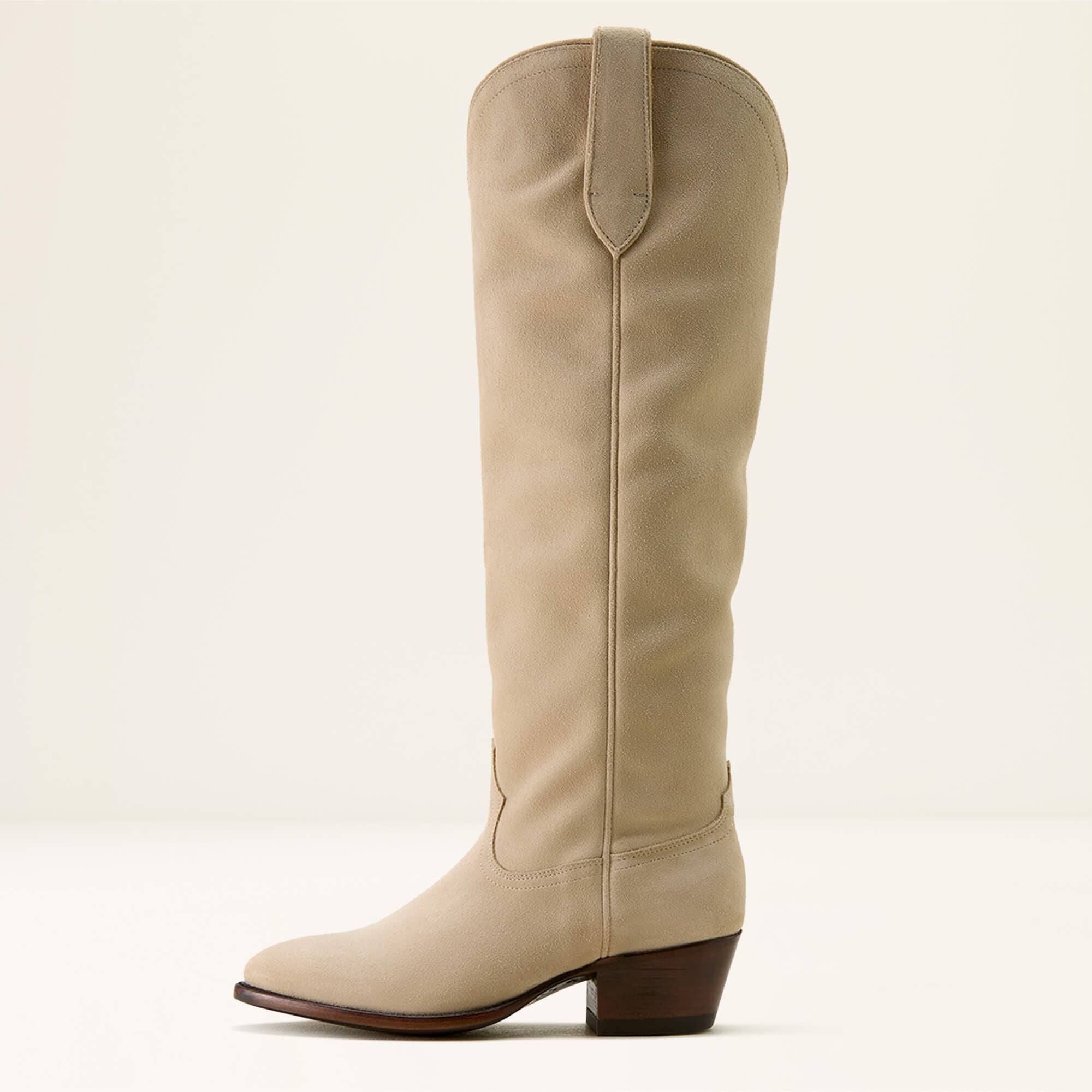Bench Made Chaney Almond Toe Western Boot Women - LIGHT FAWN SUEDE
