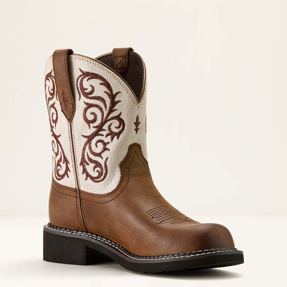 Fatbaby Heritage Lilah Western Boot Women - CHOCOLATE CHIP/DISTRESSED IVORY