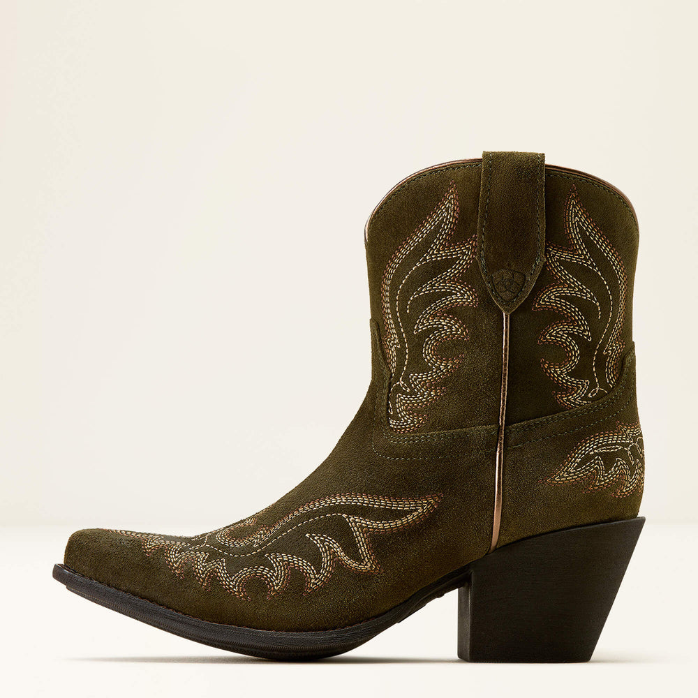 Chandler X Toe Western Boot Women - SOFT OLIVE SUEDE