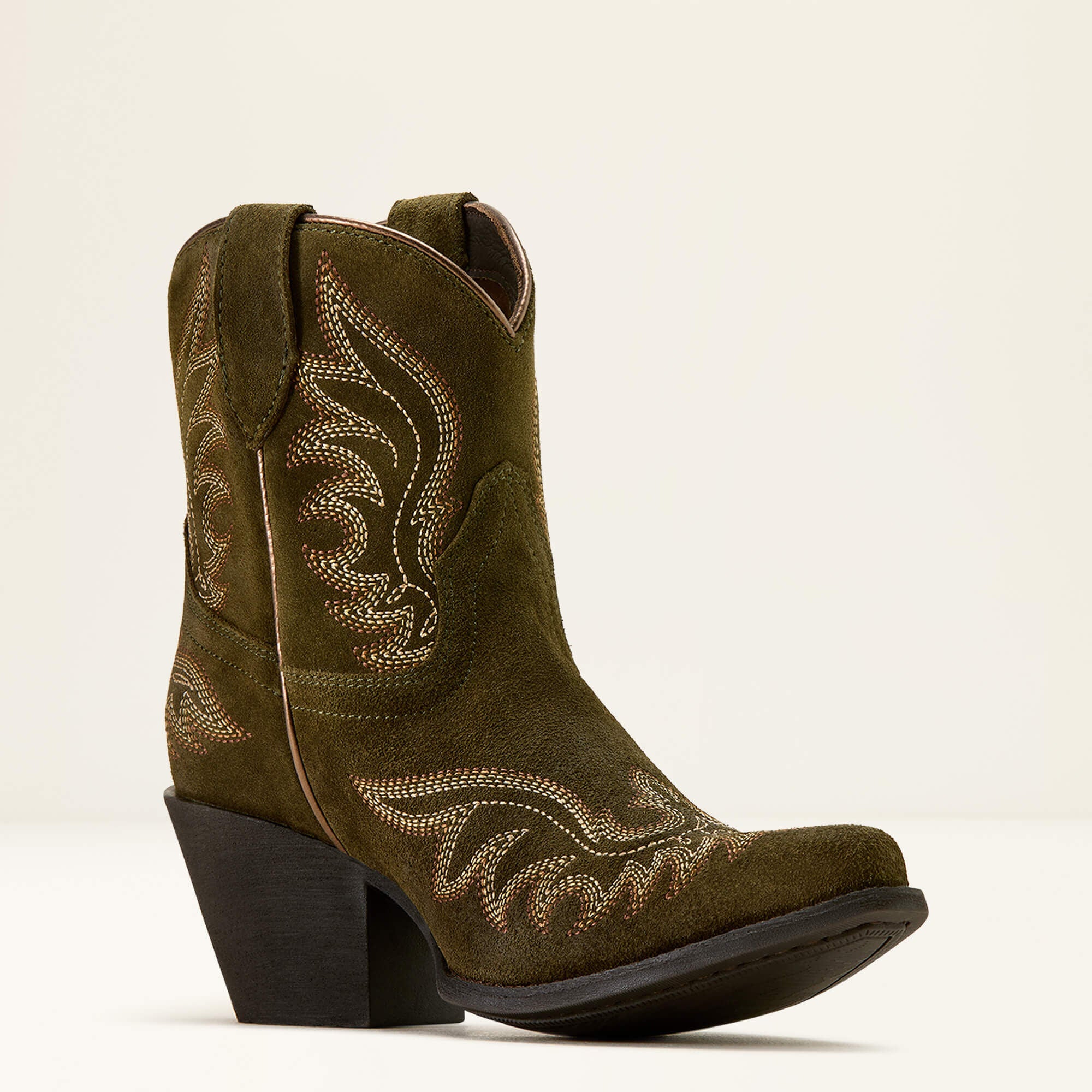 Chandler X Toe Western Boot Women - SOFT OLIVE SUEDE