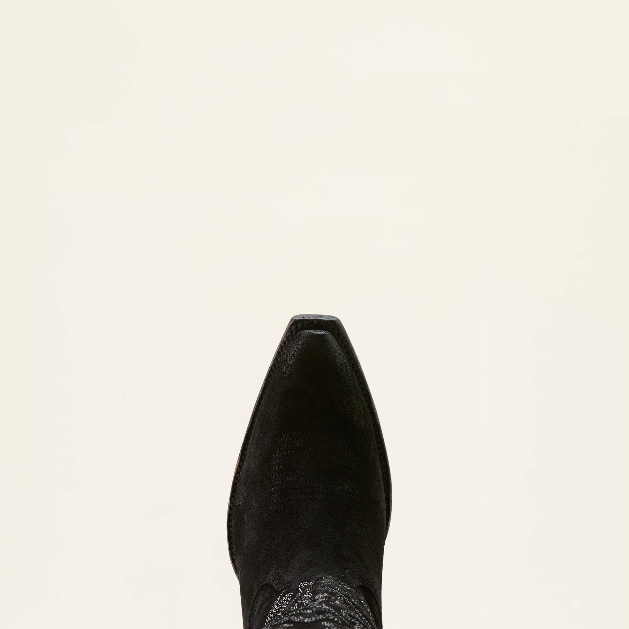 Laramie X Toe Western Boot Women - DISTRESSED BLACK SUEDE
