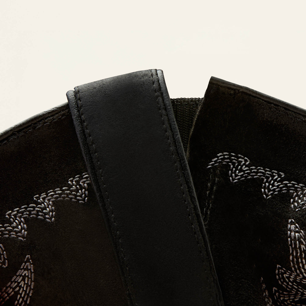 Laramie X Toe Western Boot Women - DISTRESSED BLACK SUEDE