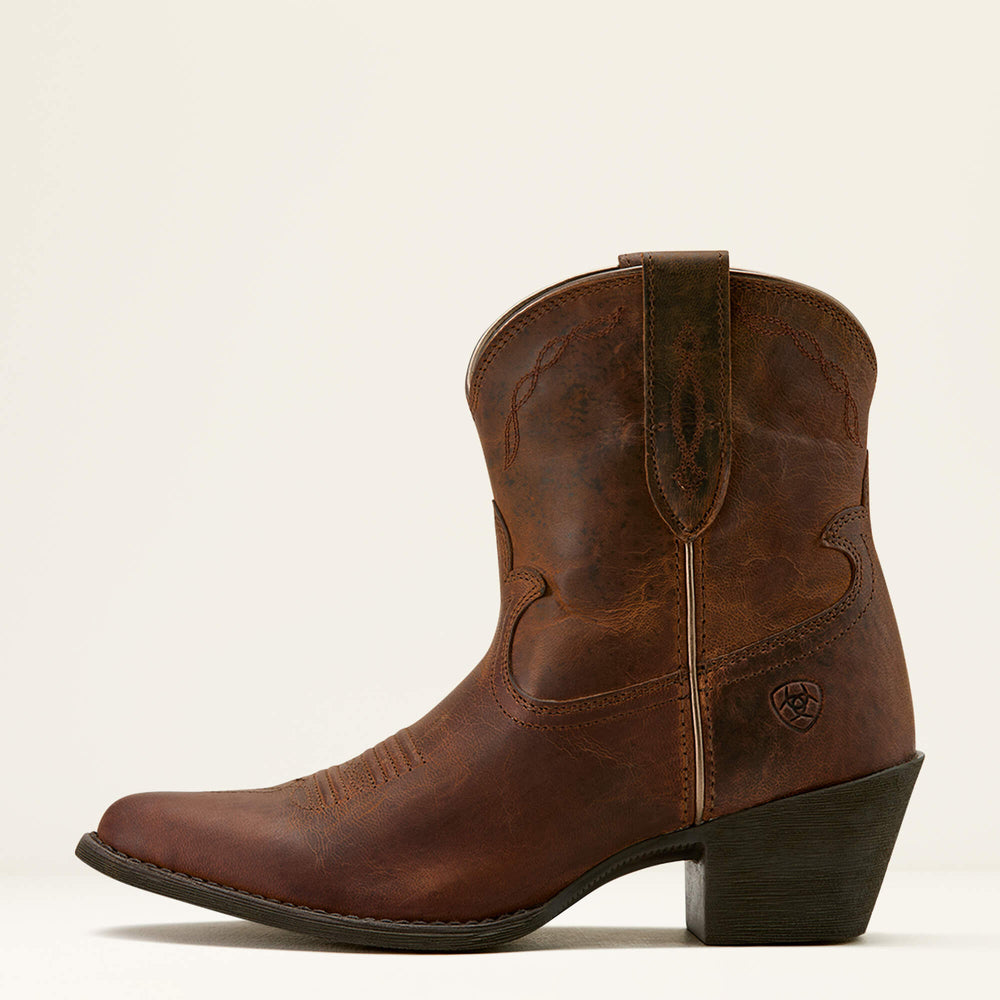Maggie J Toe Western Boot Women - SASSY BROWN