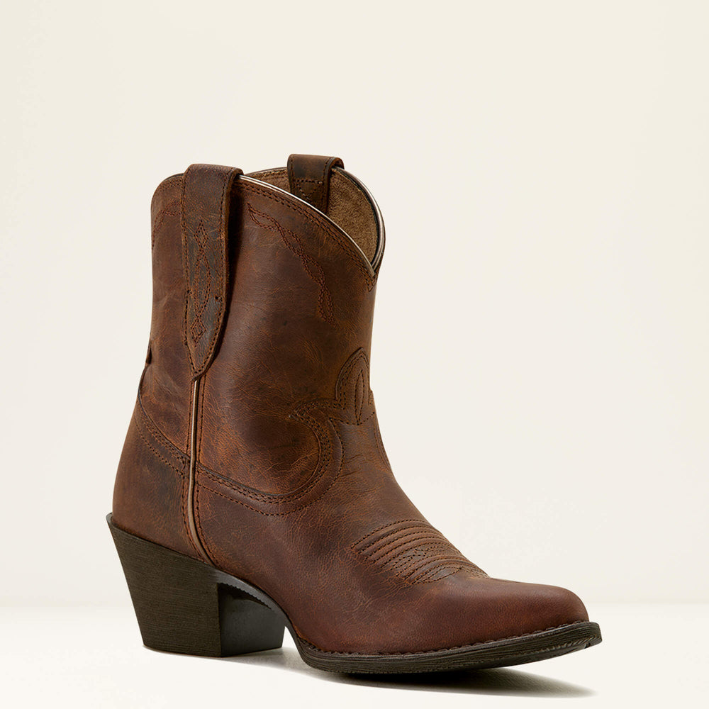 Maggie J Toe Western Boot Women - SASSY BROWN