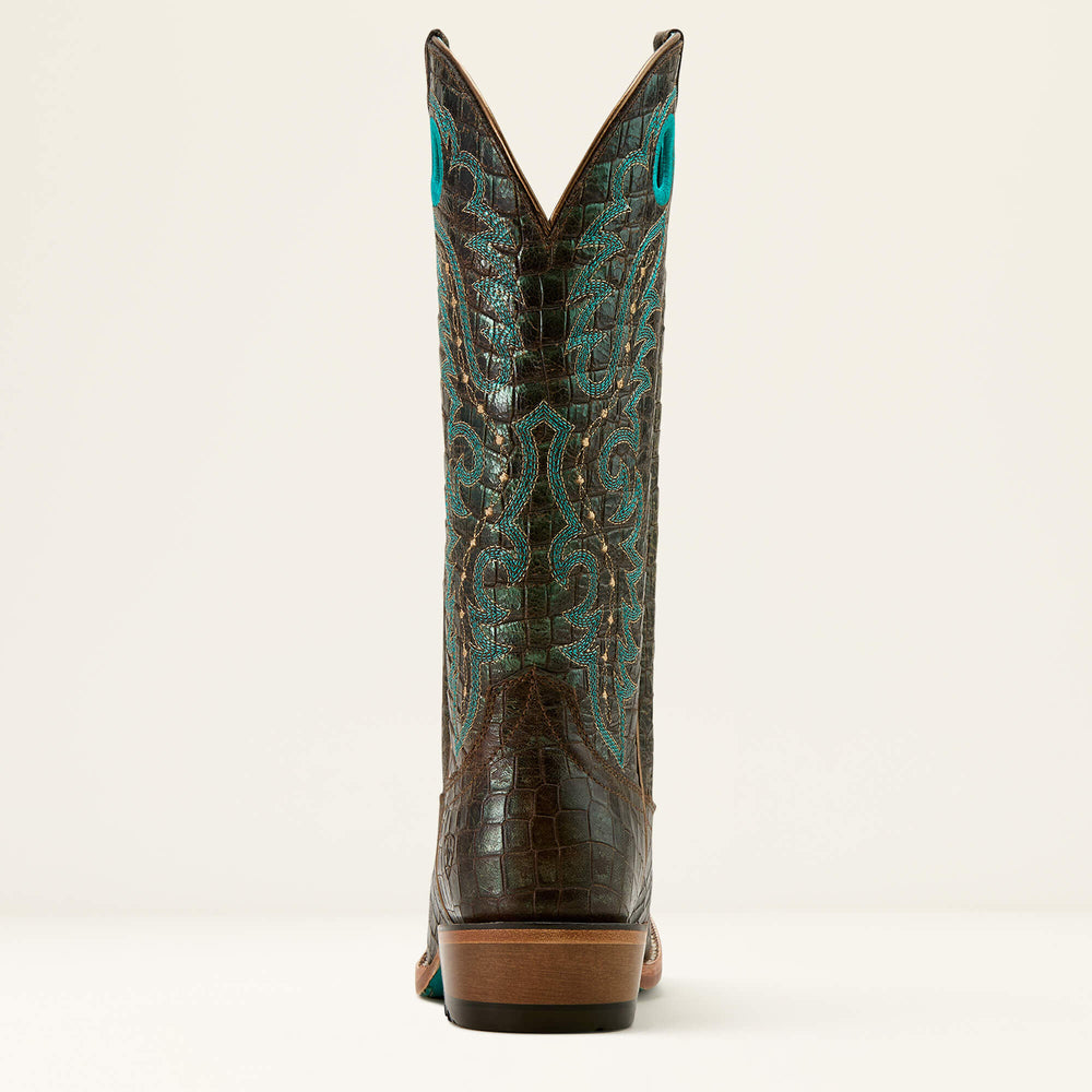 Futurity Boon Western Boot Women - CROC PRINT SHINE