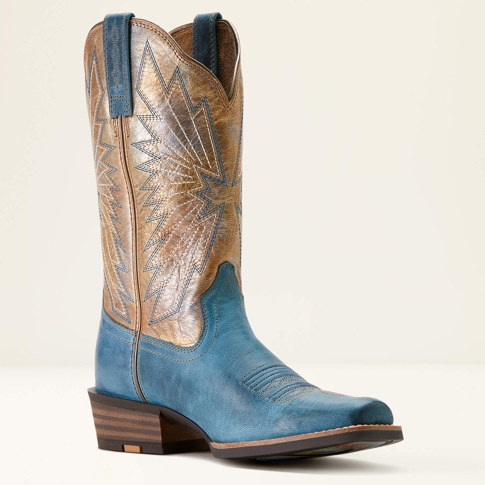 Decatur Western Boot Women - INDIGO DREAMS/PEARLIZED TAN